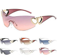 Спортивные зеркальные очки цвет Трендовые женские мужские солнцезащитные стильные 2023 велоспорта Y2K