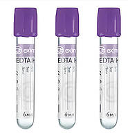 Пробірка вакуумна EximLab® з К3 ЕДТА фіолетова кришка 1 мл 13х75 мм