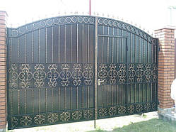 Розпашні ворота з хвірткою