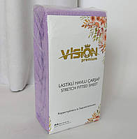 Простынь махровая на резинке «Vision Premium» 230*250 см Сиреневый