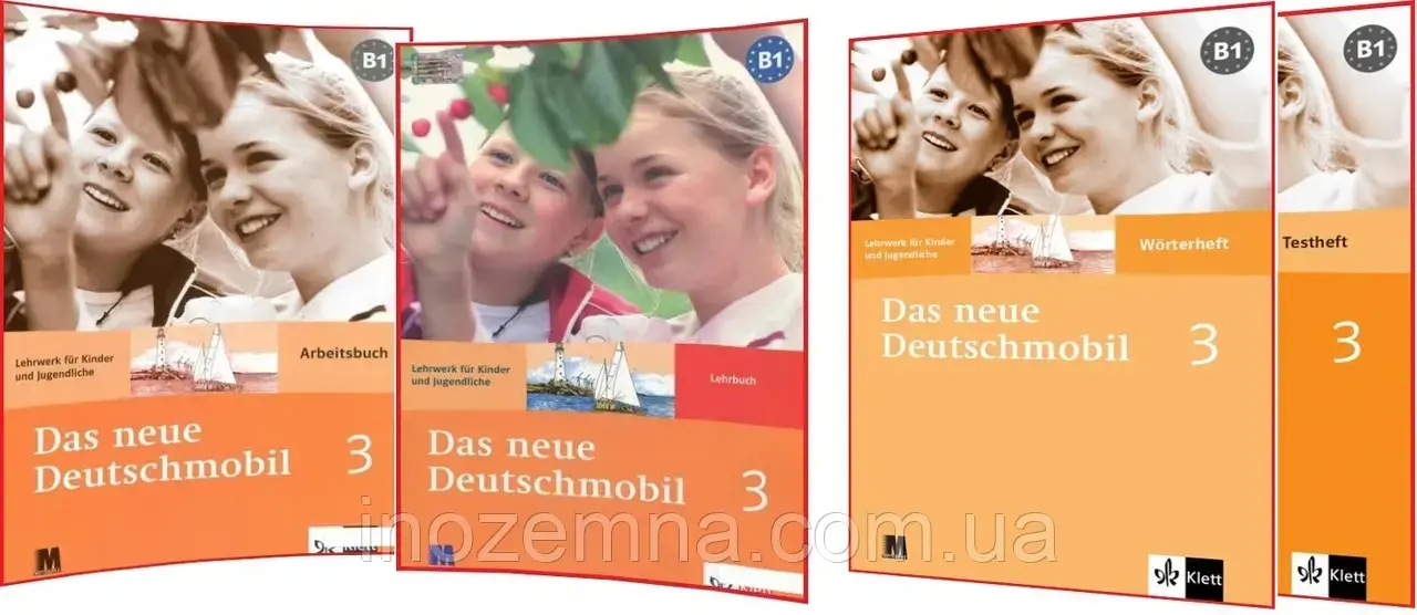 Das neue Deutschmobil 3 Lehrbuch + Arbeitsbuch + Testheft + Worterheft (Підручник + робочий зошит + тести + словник), фото 1
