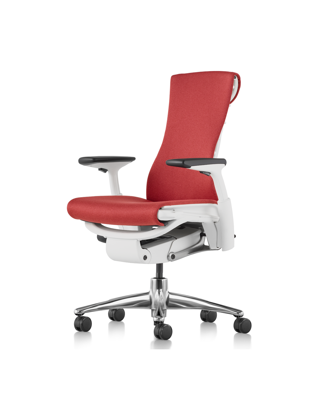 Ергономічне офісне крісло повністю регульоване з високою спинкою EmBody Herman Miller Червоний