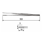 Пінцет анатомічний 30 см, J-16-027, фото 2