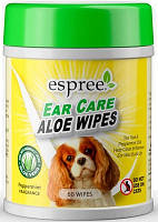 Espree Aloe Ear Care Pet Wipes вологі серветки з алое для вух 60шт e01277 (0748406012776)