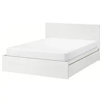 IKEA MALM (599.316.13), Каркас кровати с 4 ящиками, белый