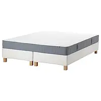 IKEA ESPEVÄR/VESTMARKA (393.895.75), континентальная кровать, белый/жесткий голубой