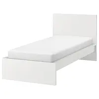 IKEA MALM (290.195.94), каркас кровати, высокий, белый / лонсет
