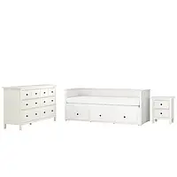 IKEA HEMNES (294.834.27), комплект мебели для спальни 3 шт., белое пятно