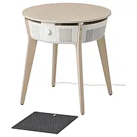 IKEA STARKVIND(194.442.19), стіл з очищувачем повітря, додатковий газовий фільтр дубовий шпон морений / білий
