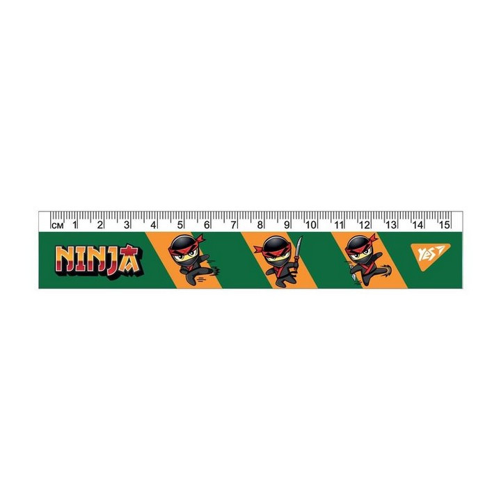 Лінійка пластикова 15см Yes Ninja