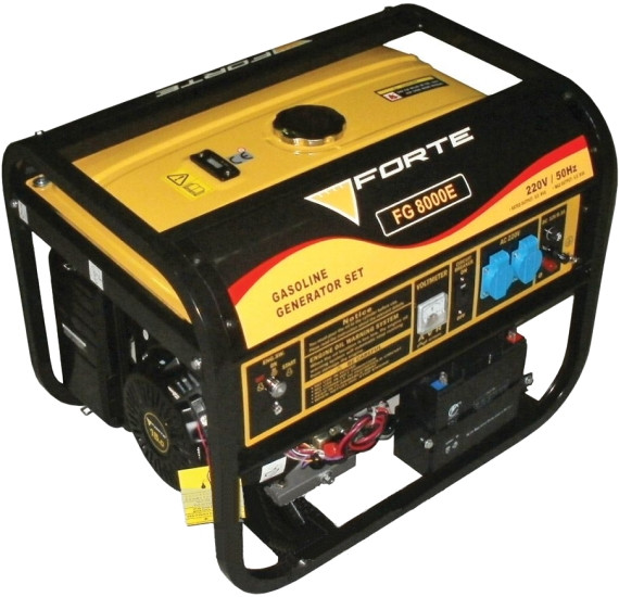 Бензиновий генератор FORTE FG8000E на 6,5 кВт. 220 V