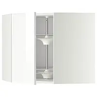 IKEA METOD (091.200.79), угловой навесной шкаф с каруселью, белый / Рингхульт белый
