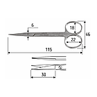 Ножиці 11,5 см, гострий/гострий, прямі, J-22-211, фото 2