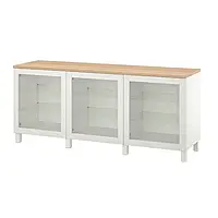 IKEA BESTÅ(194.190.74), сочетание с дверью, белый / Sindvik / Stubbarp белый прозрачное стекло