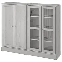 IKEA HAVSTA(292.660.56), сочетание со стеклянными дверцами, серый