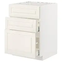 IKEA METOD / MAXIMERA(294.776.00), стояча шафа / витяжка з ящиками, білий / Bodbyn крем