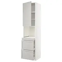 IKEA METOD / MAXIMERA(294.584.80), отсек для микро комбинированных дверей / 3 двери, белый/лерхиттан