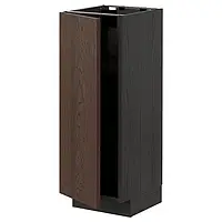 IKEA METOD(194.572.64), шкаф ст/полки, черный / синарп коричневый