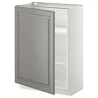 IKEA METOD(194.604.07), шкаф ст/полки, белый / Бодбин серый