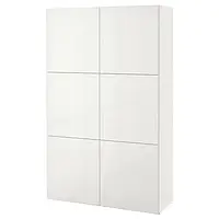 IKEA BESTÅ(190.575.29), сочетание с дверью, белый / Сельсвикен глянцевый / белый