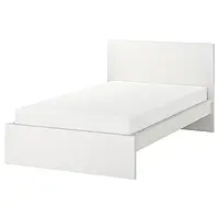 IKEA MALM(890.195.86), каркас кровати, высокий, белый / лонсет