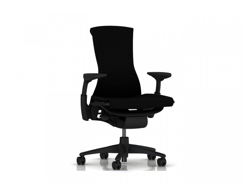Ергономічне офісне крісло з високою спинкою Embody Black Frame SYNC Чорне крісло Herman Miller