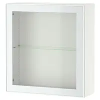 IKEA BESTÅ(694.891.73), сочетание навесных шкафов, белый/Glassvik белый/прозрачное стекло