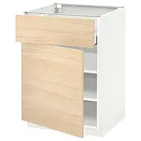 IKEA METOD / MAXIMERA(294.584.75), шафа stj szu / двер, білий / Askersund світлий попелястий малюнок