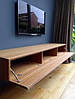 Підвісна тумба під телевізор довга із дерева дуб  "Т-18"  1500х300х300 мм, фото 4