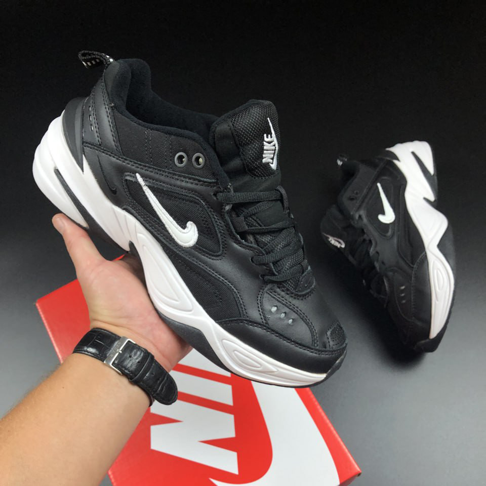 Чоловічі кросівки Nike М2K Tekno шкіряні повсякденні молодіжні чорні