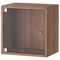 IKEA EKET(295.330.12), навесной шкаф/стеклянная дверь, коричневый орех