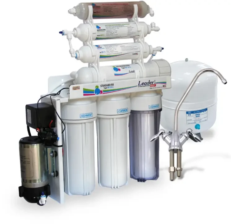 Фільтр для очищення води — система зворотного осмосу Leader Standard RO-6 bio pump МТ18