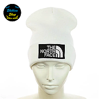 Молодежная шапка бини - Норт Фейс / The North Face - Белый