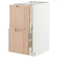 IKEA METOD / MAXIMERA(393.302.26), sz stj 2fr / 2in szu, белый / светлый бамбук Fröjered