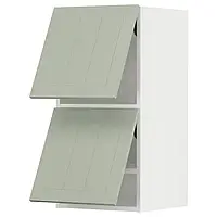 IKEA METOD(394.865.19), шкаф купе 2дверный уровень, белый/Стенсунд светло-зеленый