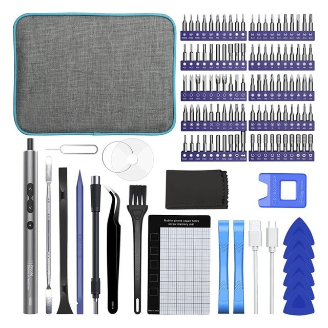 Міні електрична акумуляторна бездротова викрутка 120 в 1 Wozobuy, фото 1