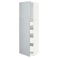 IKEA METOD / MAXIMERA(794.554.60), 2-дверный/4-ящный высокий шкаф, белый/серый Веддинге