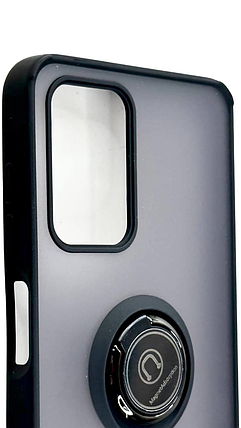 TPU чохол накладка Matte Ring Magnit для ZTE Blade A72 чорний, фото 3