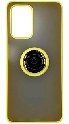 TPU чохол накладка Matte Ring Magnit для ZTE Blade A72 жовтий, фото 3