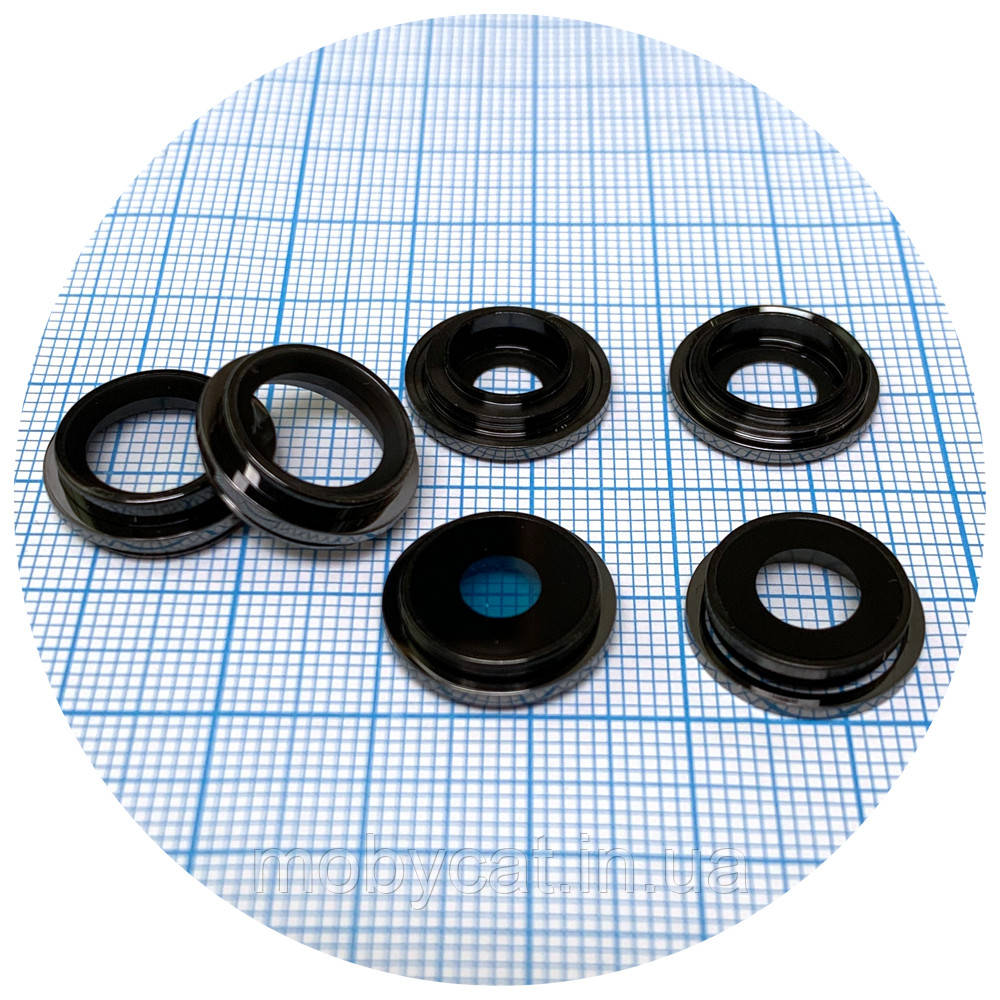 Скло камери Apple iPhone 13 Pro, iPhone 13 Pro Max (з сірим кільцем - 3 шт), фото 1