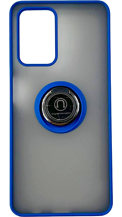 TPU чохол накладка Matte Ring Magnit для ZTE Blade V40 Vita синій, фото 2