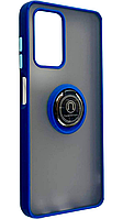 TPU чехол накладка Matte Ring Magnit для ZTE Blade V40 Vita синий