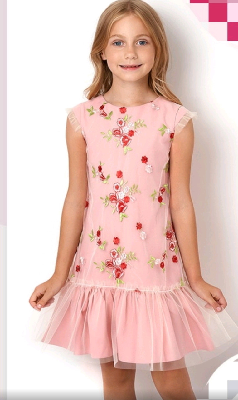 Сукня дитяча з вишивкою.Рожева, фото 1