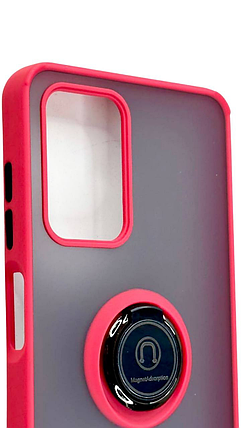 TPU чохол накладка Matte Ring Magnit для ZTE Blade A72 червоний, фото 4