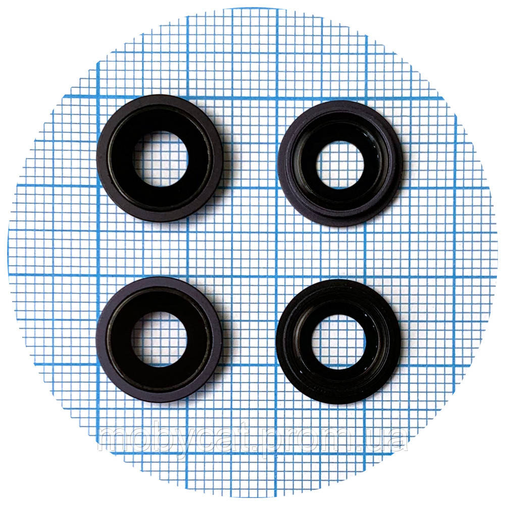 Скло камери Apple iPhone 13, iPhone 13 Mini (чорне з кільцем - 2 шт), фото 1