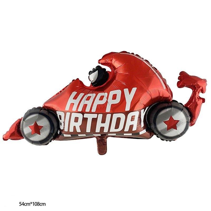 China 54*108 см Гоночна машина червона Happy Birthday. Фольгована куля Перегоновий автомобіль — В УП MrShar