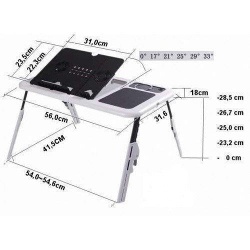 Портативный складной столик для ноутбука с вентиляцией E-Table LD09 - фото 9 - id-p1922546938