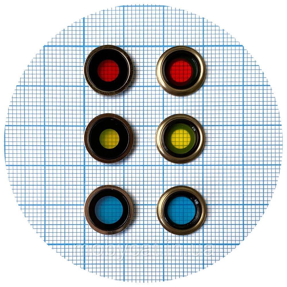 Скло камери Apple iPhone 12 Pro (із золотистим кільцем - 3 шт), фото 1