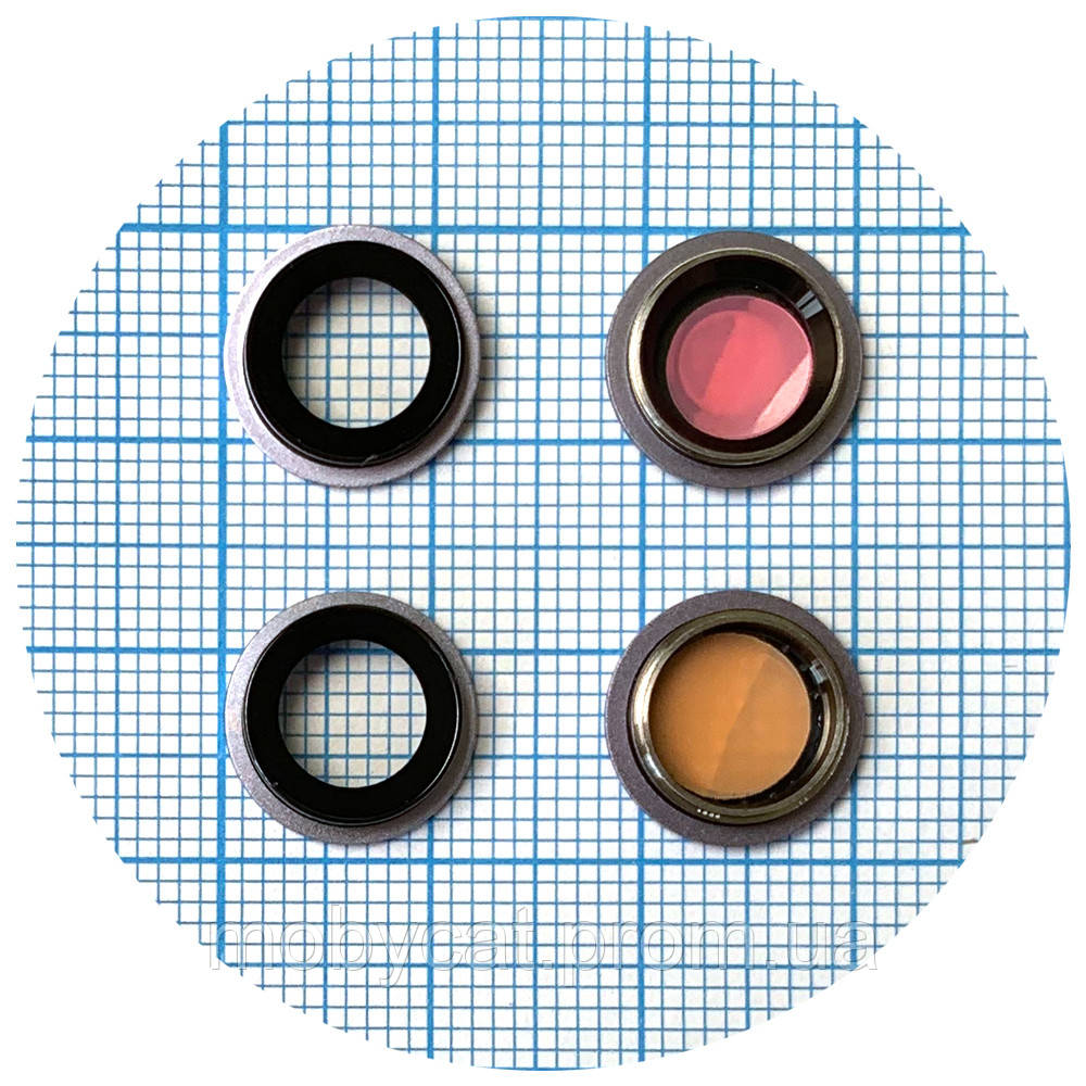 Скло камери Apple iPhone 11 (з фіолетовим кільцем - 2 шт), фото 1