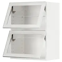 IKEA METOD(094.905.94), шкафы, поз. 2, зеркальные дверцы открываются, белый/Hesta белый прозрачное стекло